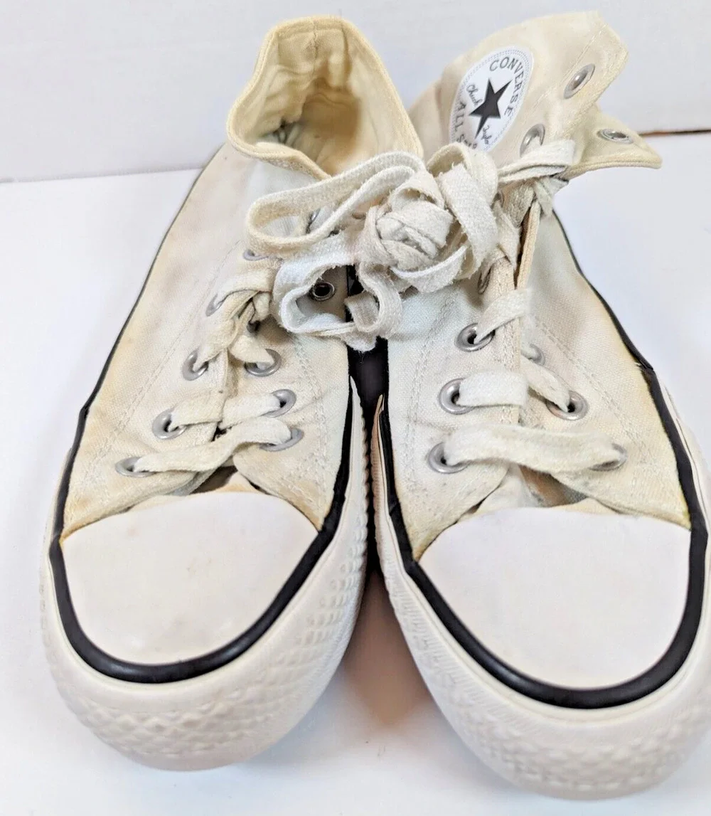 Converse Chuck Taylor All Star Hi Classic White With Black Stripe Size 6.5